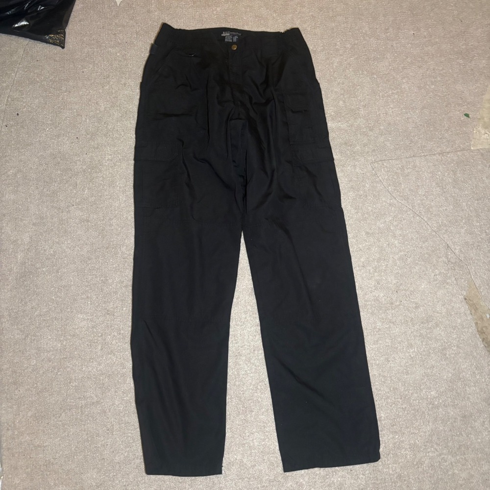 5.11 Tactical Series Mens Black Ripstop Cargo Pants Style 74273 Size 36x36